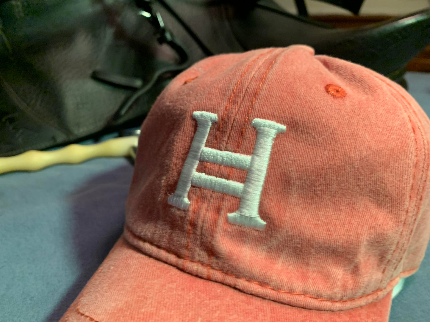 Weathered Orange Foxheart "H" Cap